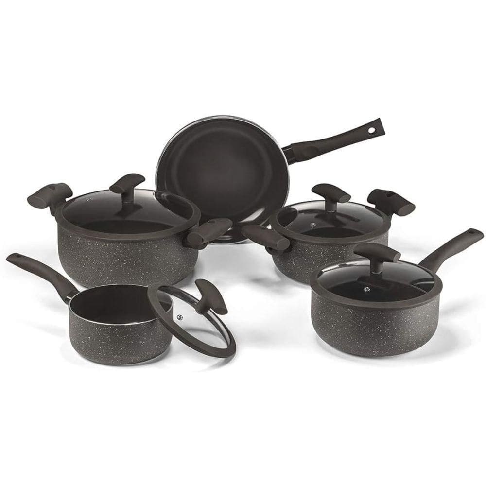 Conjunto de Panela 5 Peças Soft Touch Marrom - Hercules