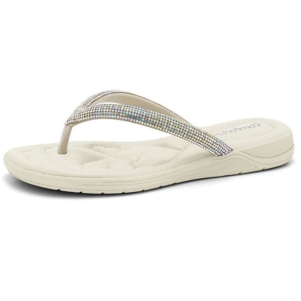 Chinelo Feminino Brilho Conforto Strass Comfortflex