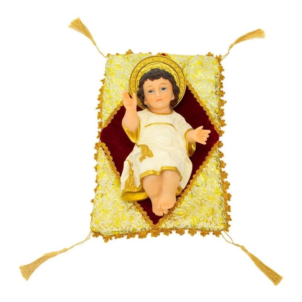 Menino Jesus Almofada Solto Presépio Natal 20 Cm Resina