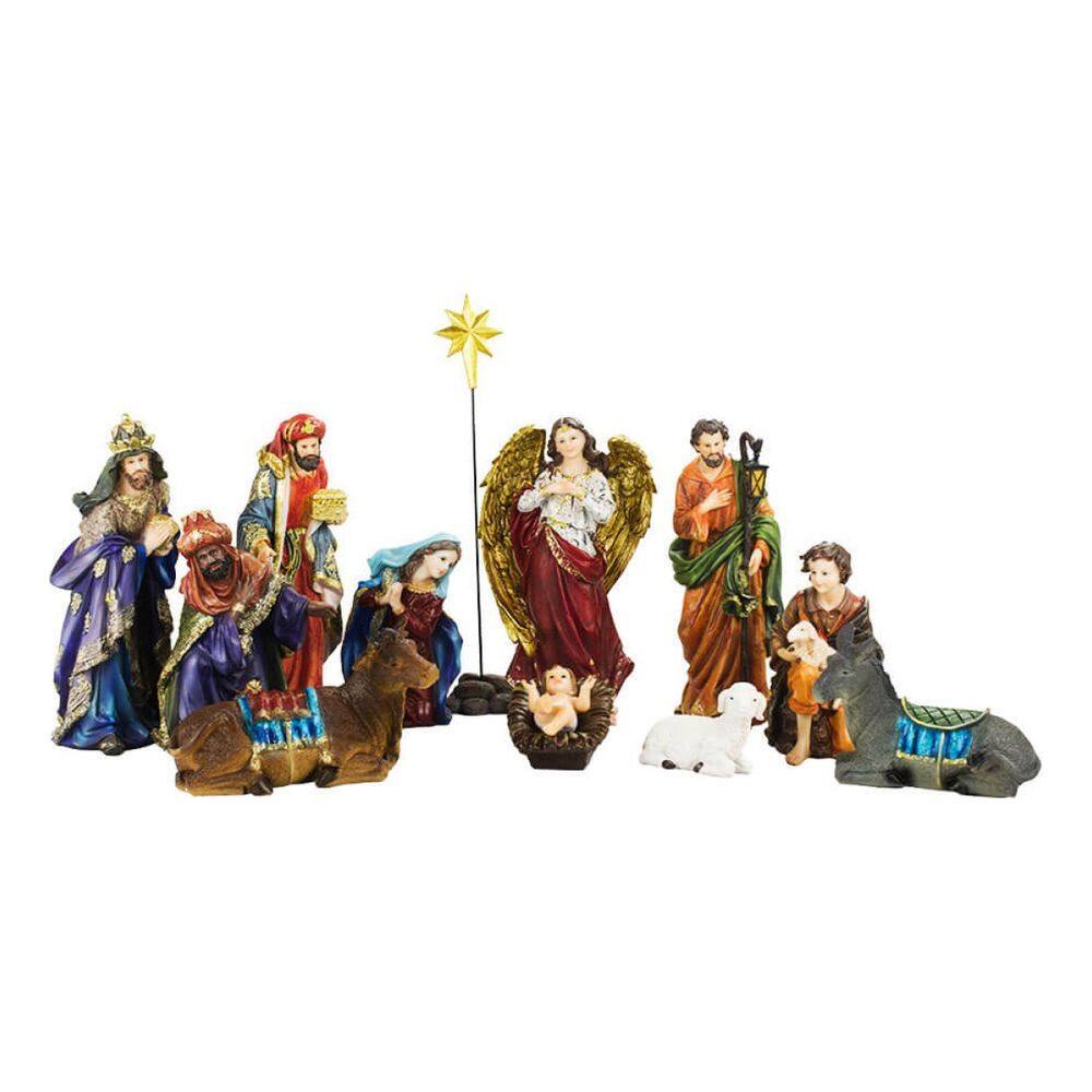 Presépio Natalino Árvore De Natal Resina Completo - 29cm
