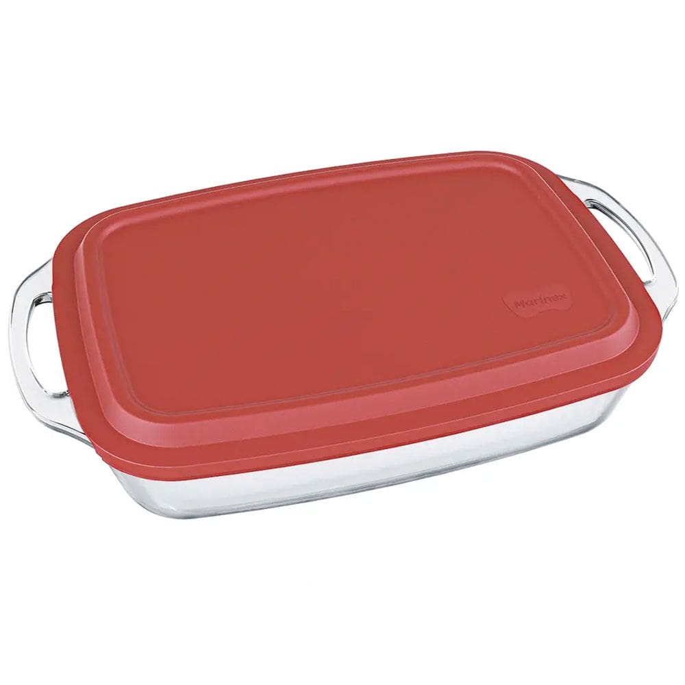 Assadeira Retangular de Vidro Marinex Seletta com Tampa 3,5L - Nadir