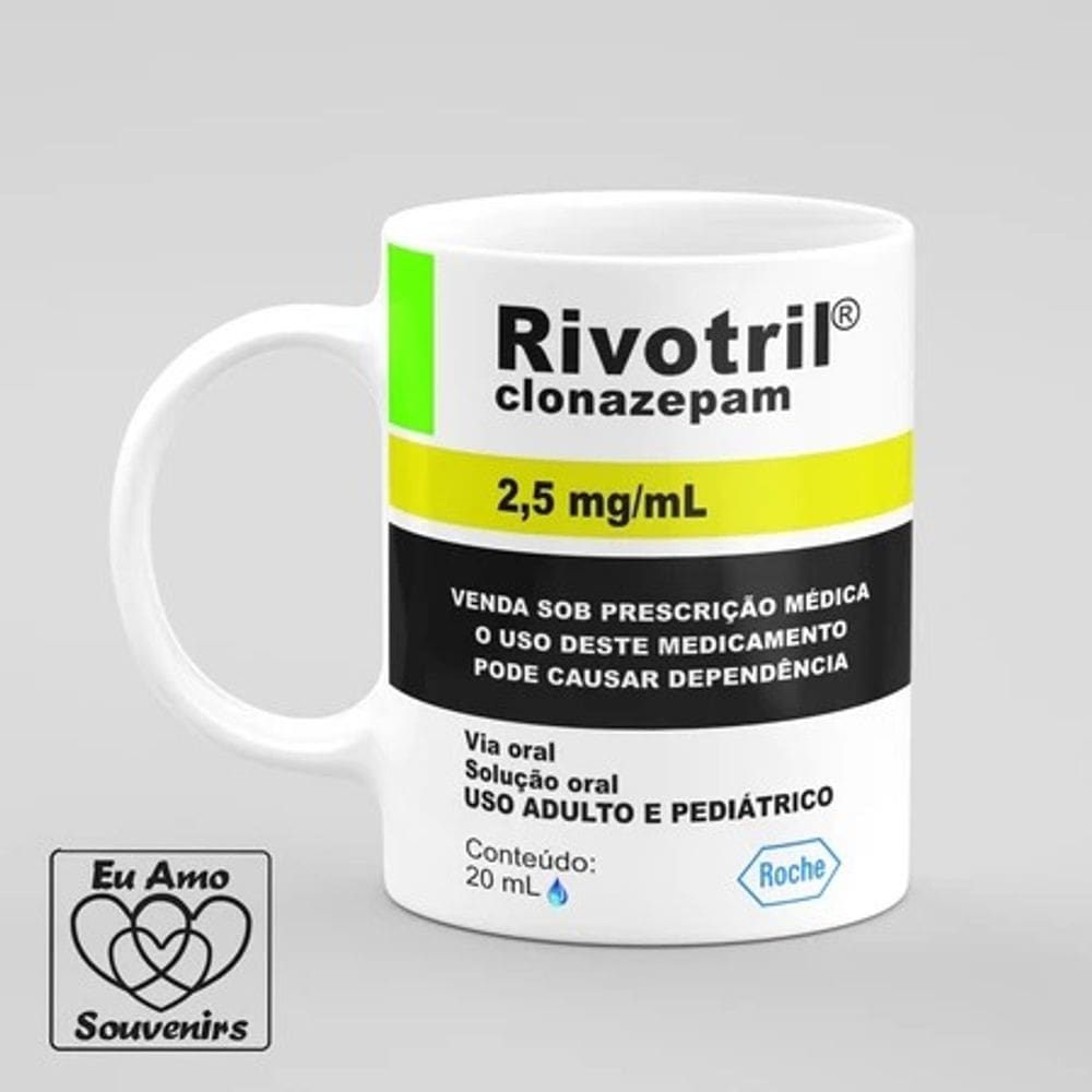 Caneca Personalizada Estampa Caixa de Remédio Controlado + Caixinha de Presente Branca
