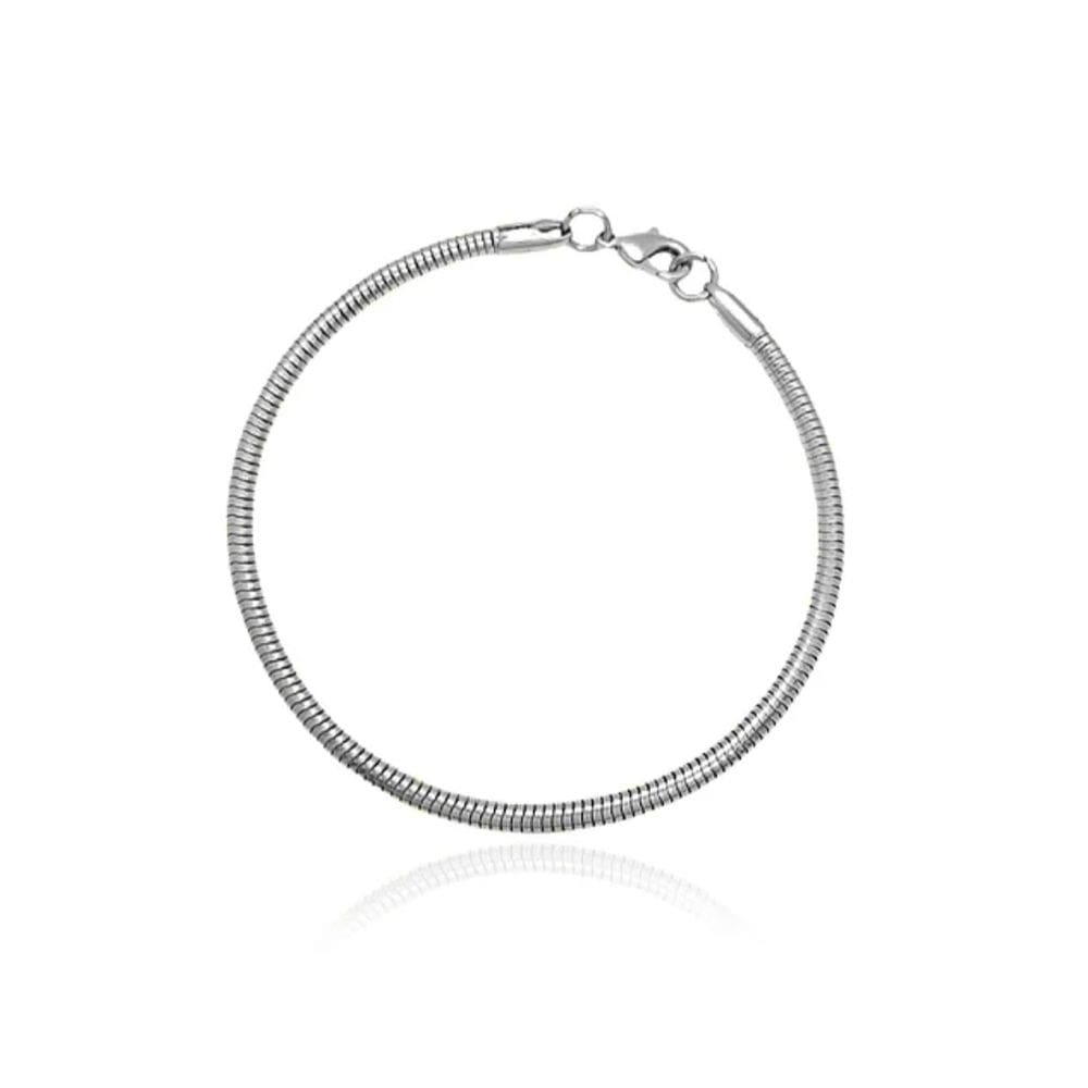 Pulseira berloque com fecho lagosta de aço.