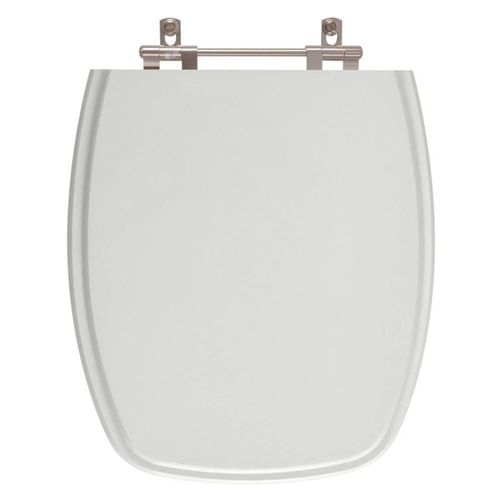 Tampa De Vaso Amarilis Cinza Claro Para Bacia Fiori 6lpf