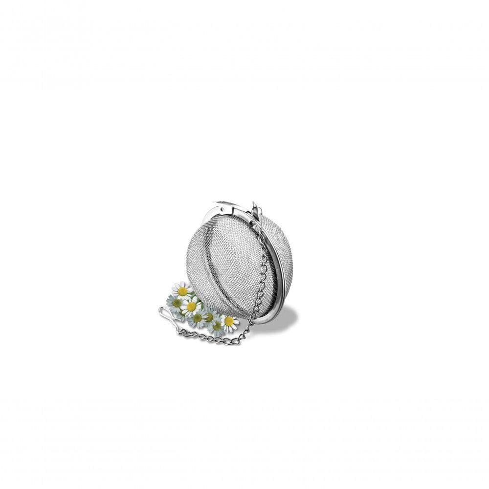 Infusor Chá Totalmente Em Aço Inoxidável 5,2 Cm Retorno, Trava E Puxador Linha Verona Inox