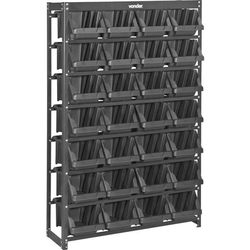 Estante Gaveteiro Metálica 150X95X34Cm Com 28 Peças Gavetas
