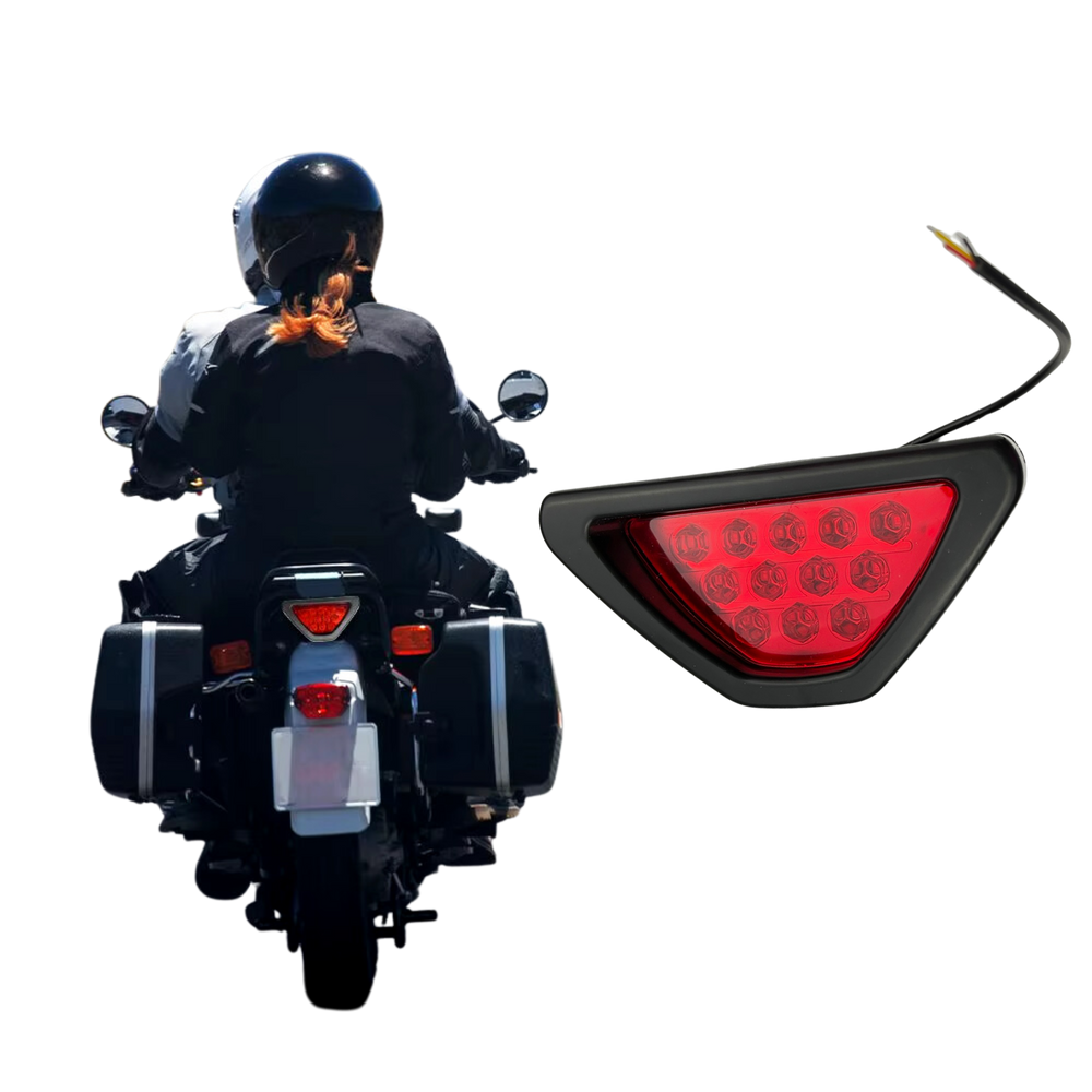 Luz De Freio Brake Light Triangular F1 Universal Moto Strobo
