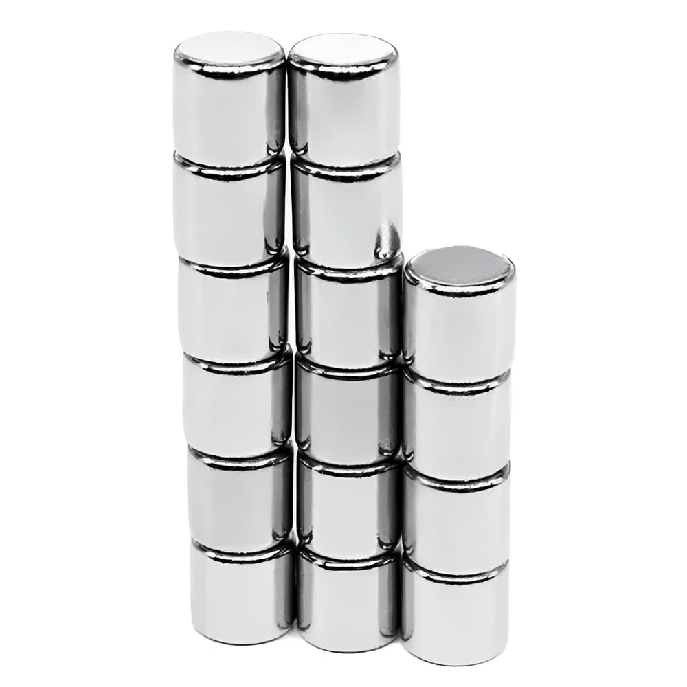 10Un. Imã De Neodímio Permanente Forte Cilindro 5x5mm - N35