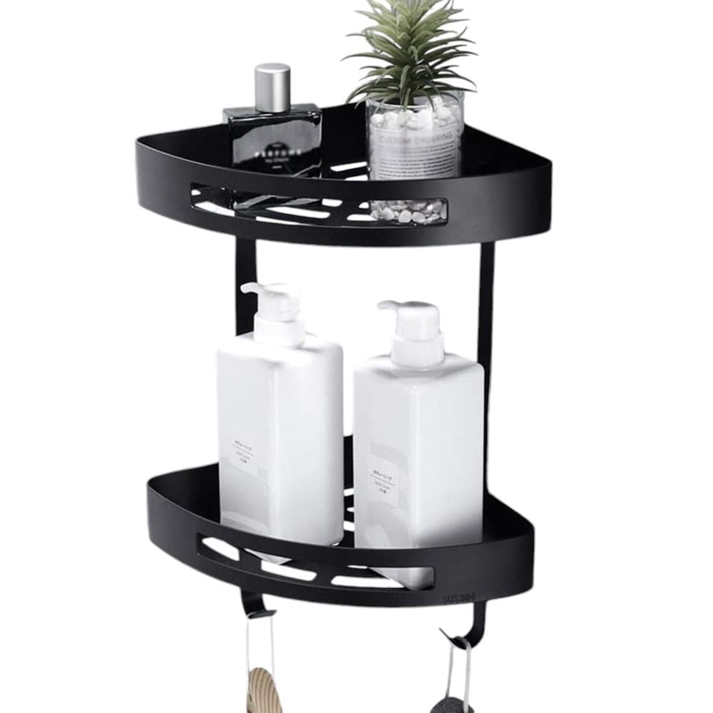 Suporte De Canto Banheiro 2 Prateleiras Box Organizador Shampoo Condicionador Sabonete