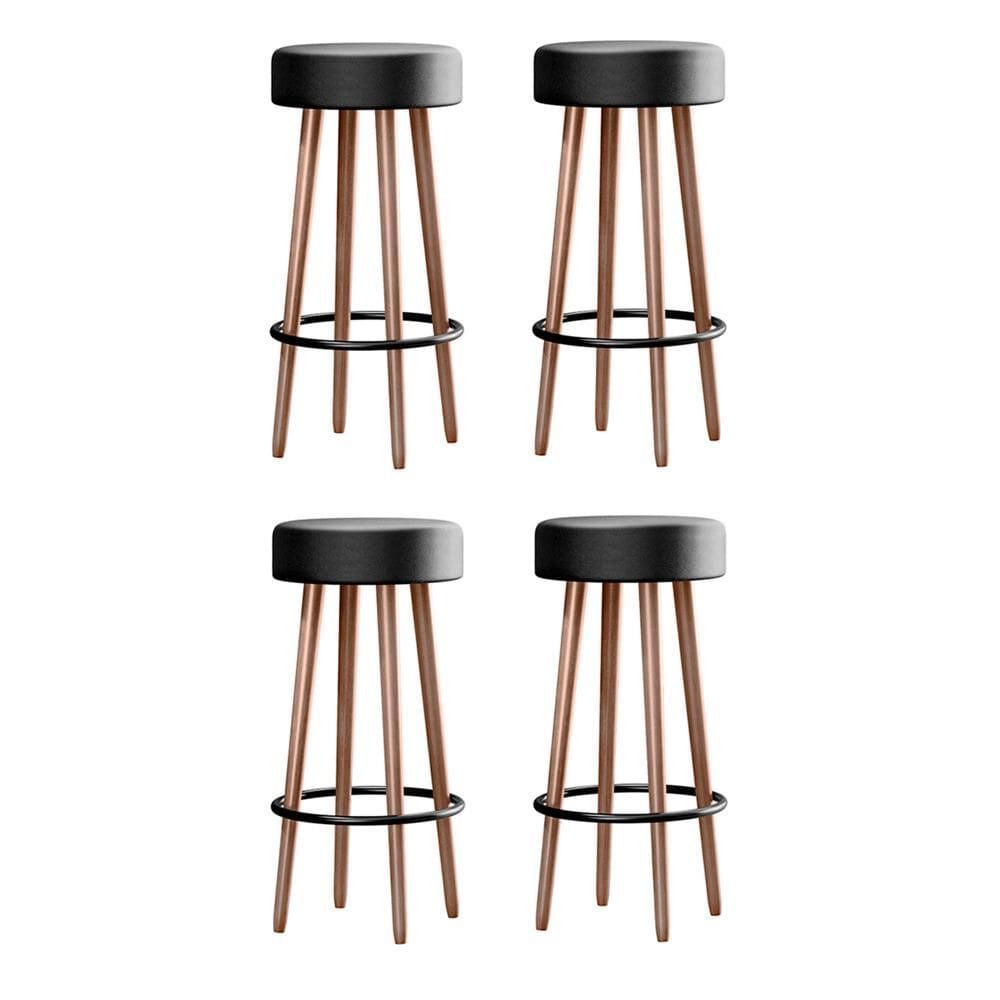 Kit 4 Banquetas Berlin 70cm Couríssimo - Salaone