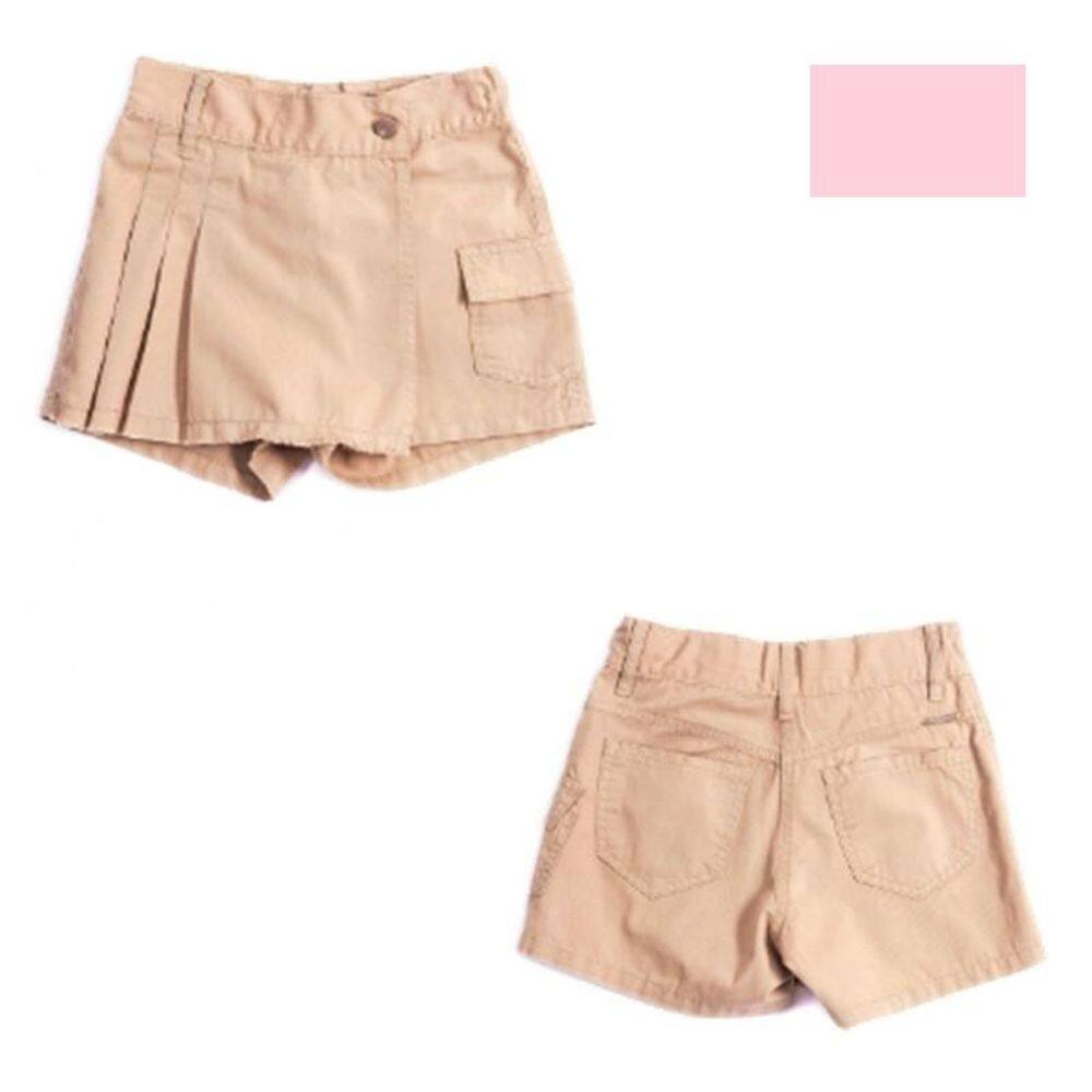 Shorts saia sarja com pregas Pullga
