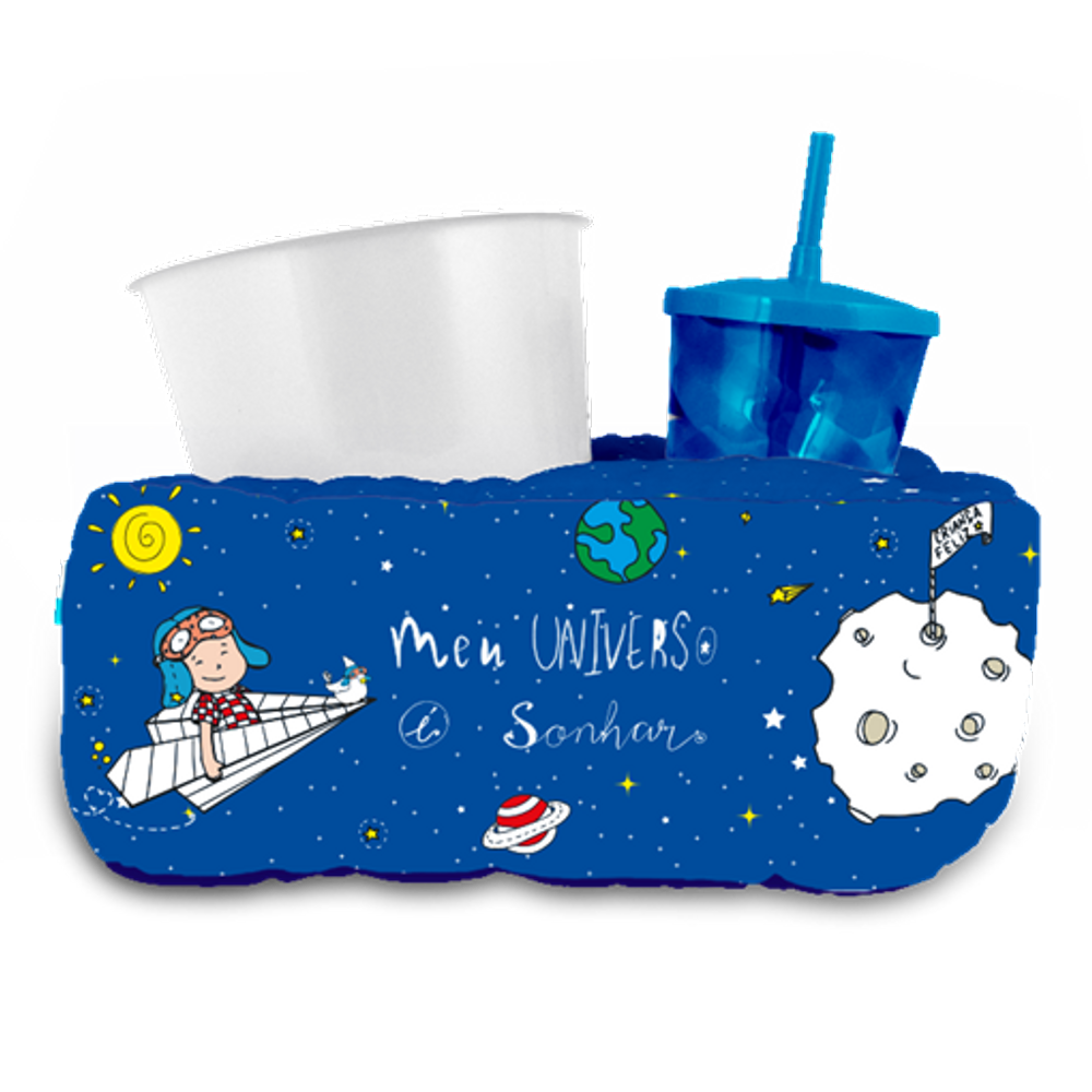 Almofada para Pipoca Individual Kids - Meu Universo