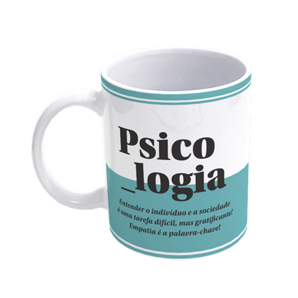 Caneca De Porcelana Profissões - Psicologia