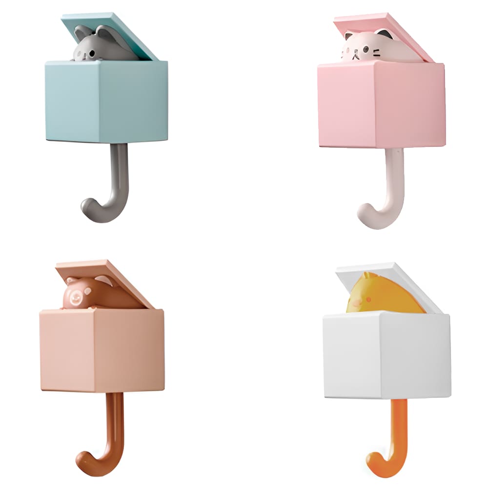 Gancho Colorido Suporte De Parede Banheiro Quarto Bichinhos