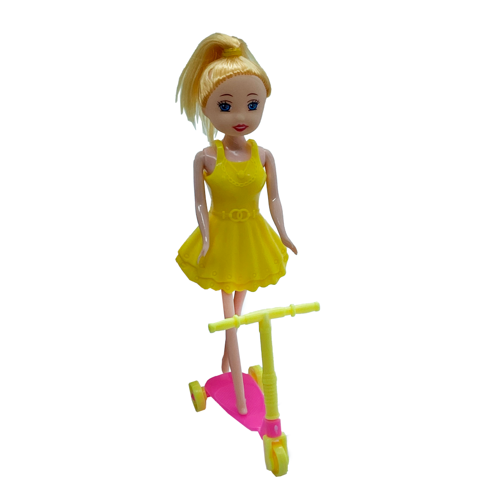 NA MODA - Boneca com Vestido e Patinete (24 Unidades)
