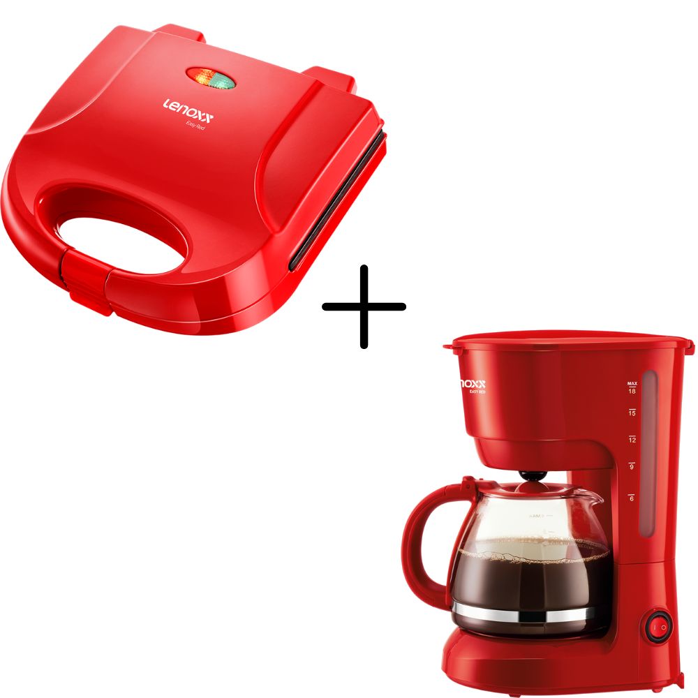 Kit Sanduicheira PSD119 e Cafeteira Elétrica PCA019