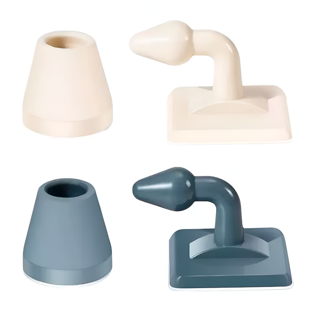 4Un. Trava De Porta Protetor Segurança Anti Impacto Silicone