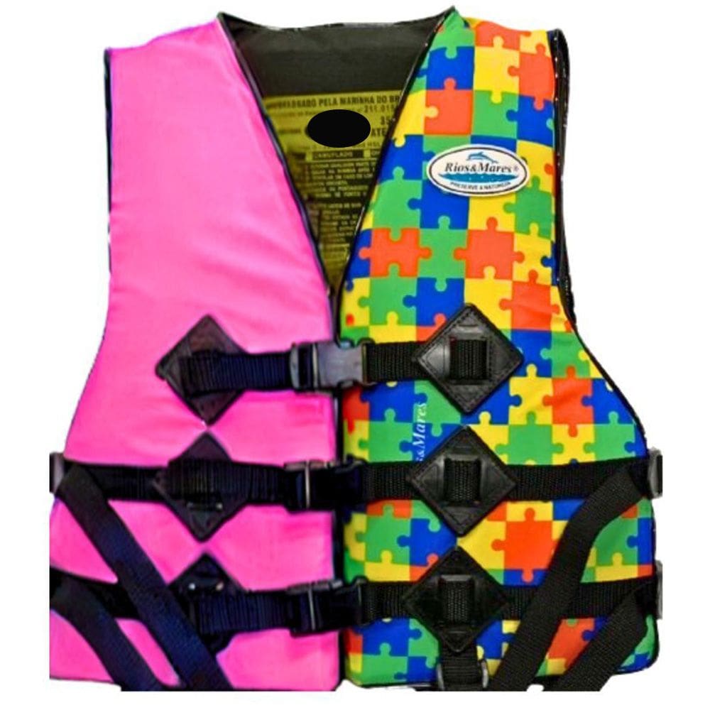 Colete Salva Vidas Classe V TEA: Tamanho P 25Kg a 35Kg Homologado Espectro Autism