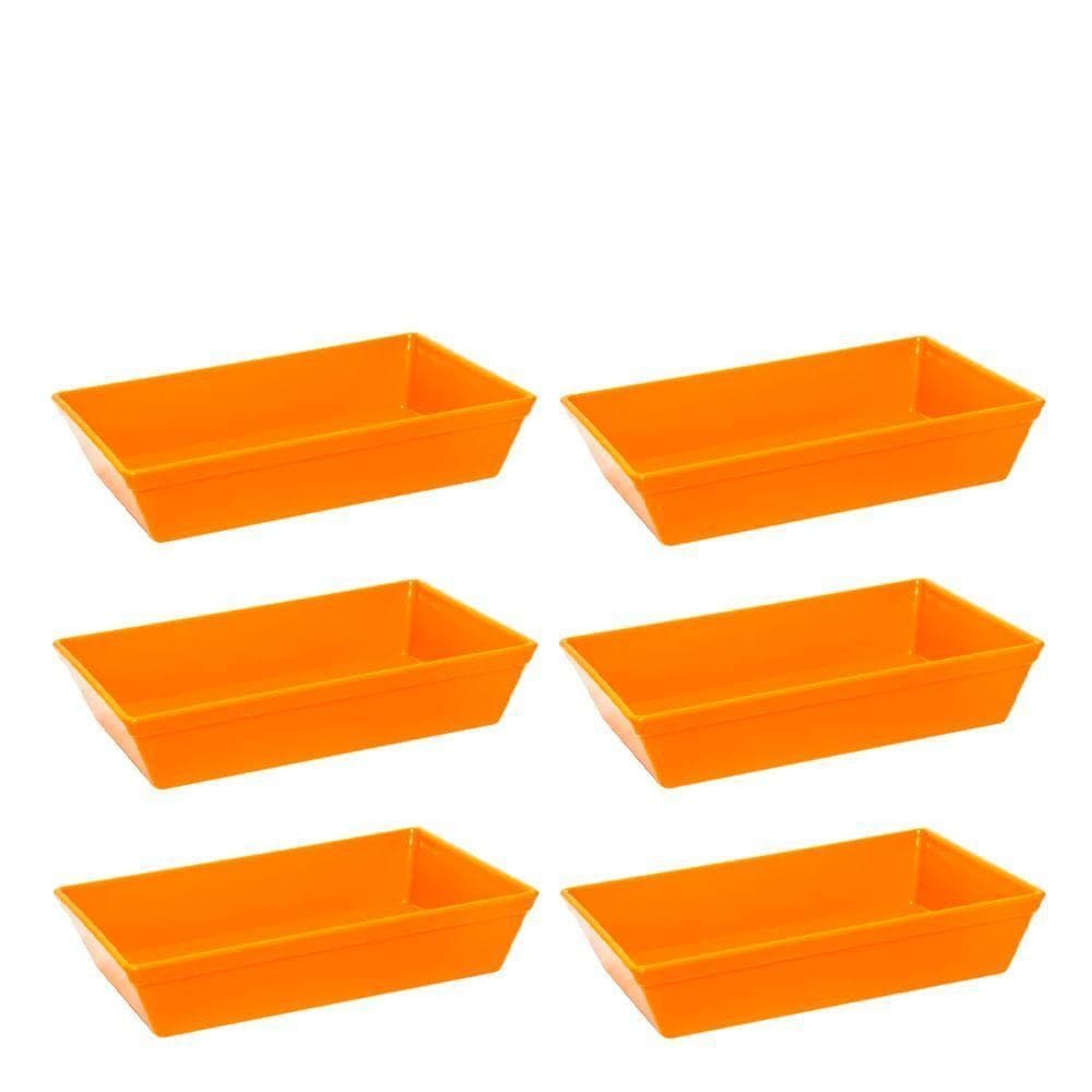 Conjunto De Travessa Stillo 5l 6 Peças Laranja Em Polipropileno Linha Tropical Vem