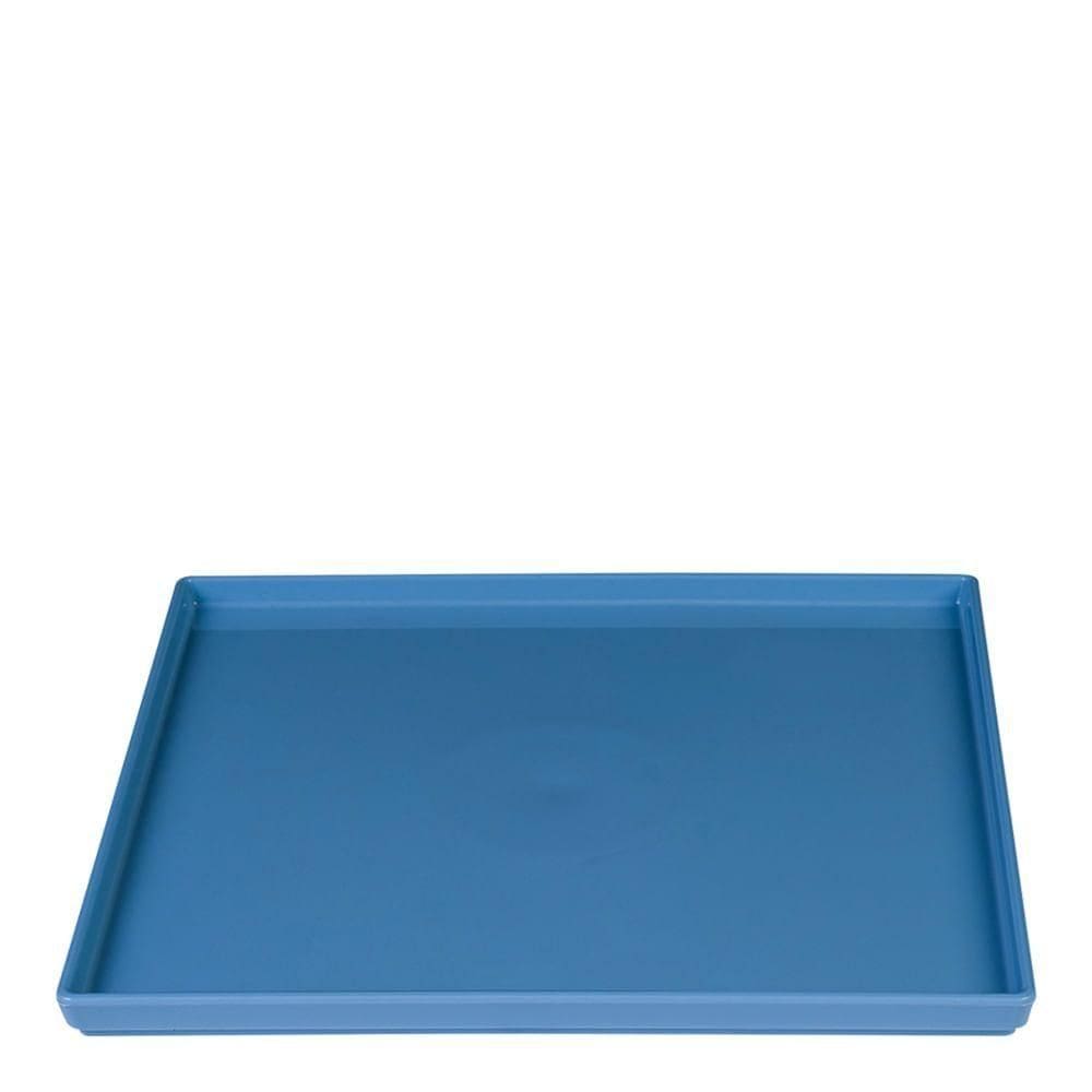 Prato Square Quadrado 27x27 Azul Em Polipropileno Linha Tendência Vem