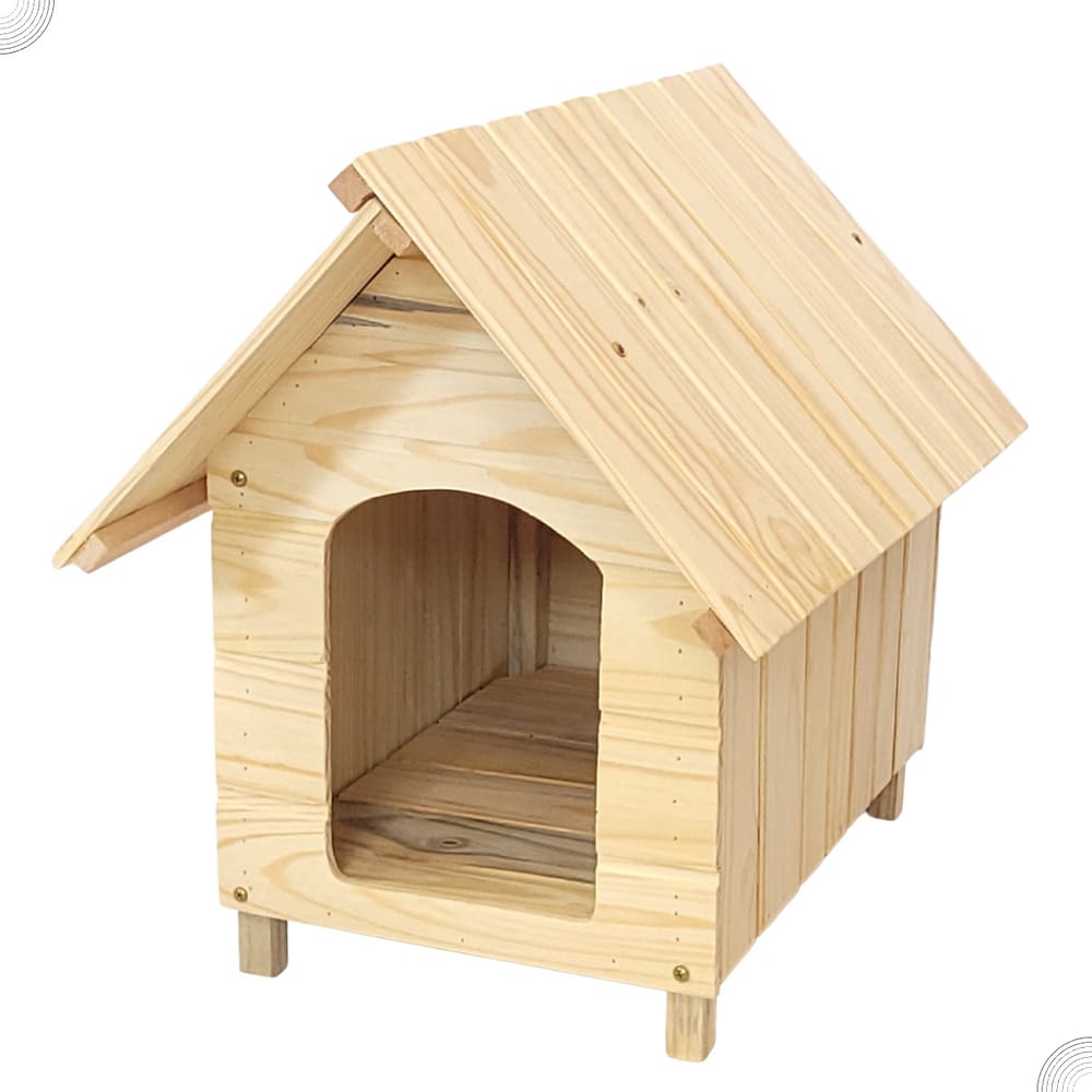 Casinha de Cachorro De Madeira Sem Pintura Simples