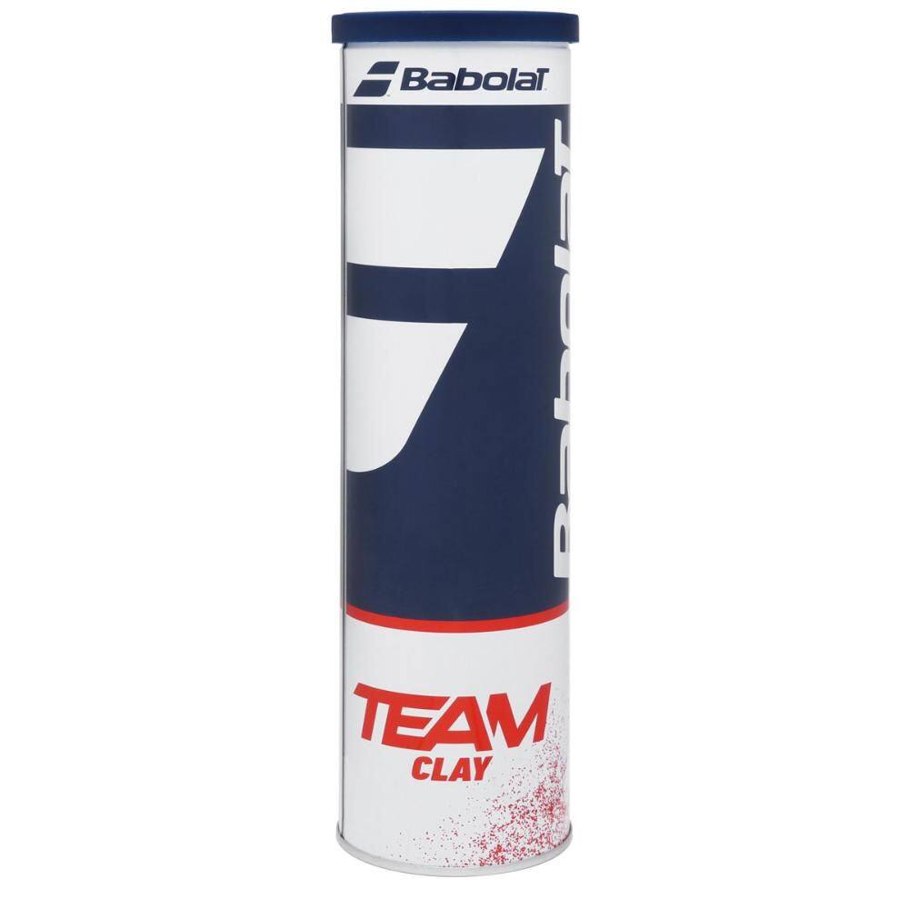 Bola de Tênis Babolat Team Clay Tubo em Lata com 4 Bolas