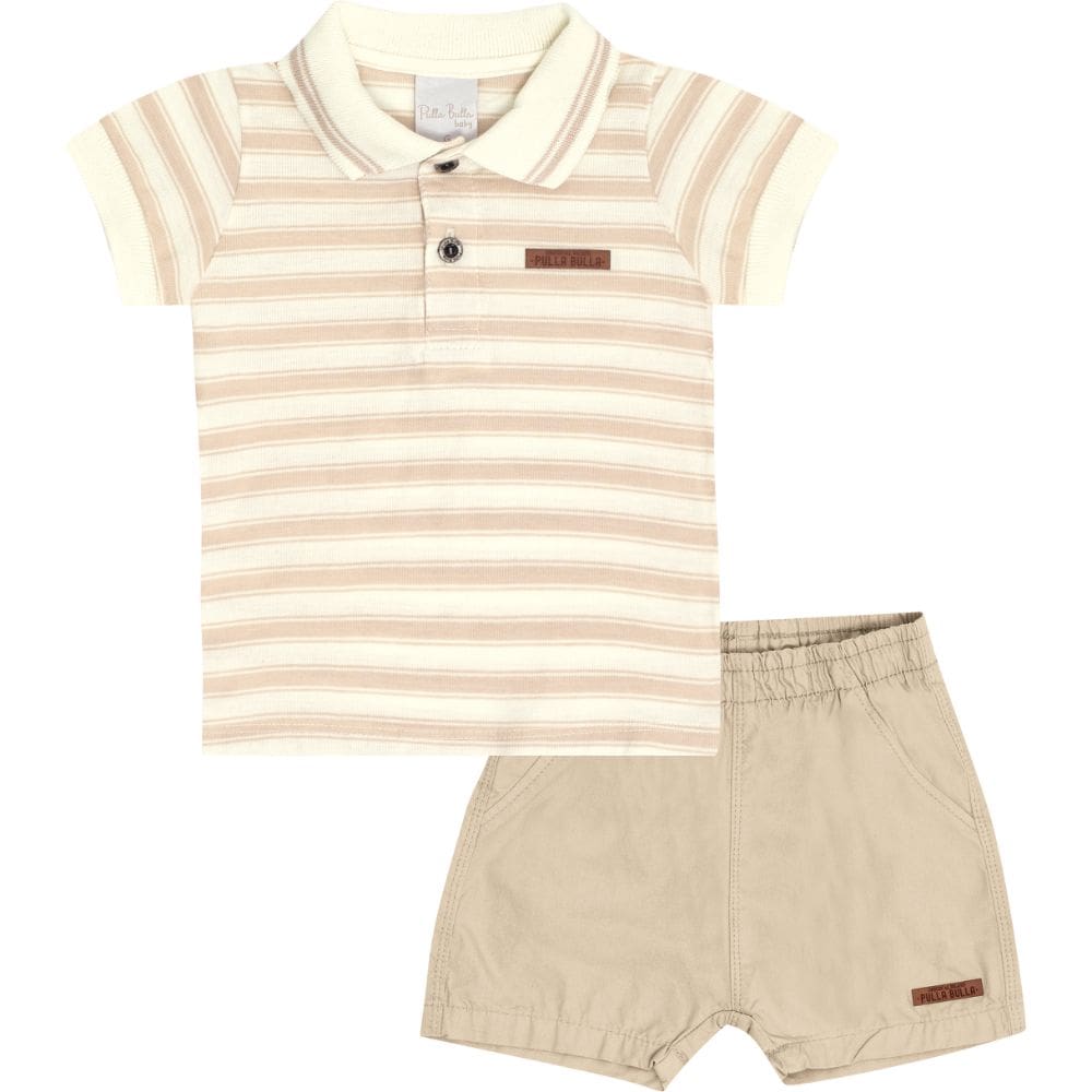 Conjunto Bebê Menino Polo e Bermuda Pulla Bulla Ref. 50569