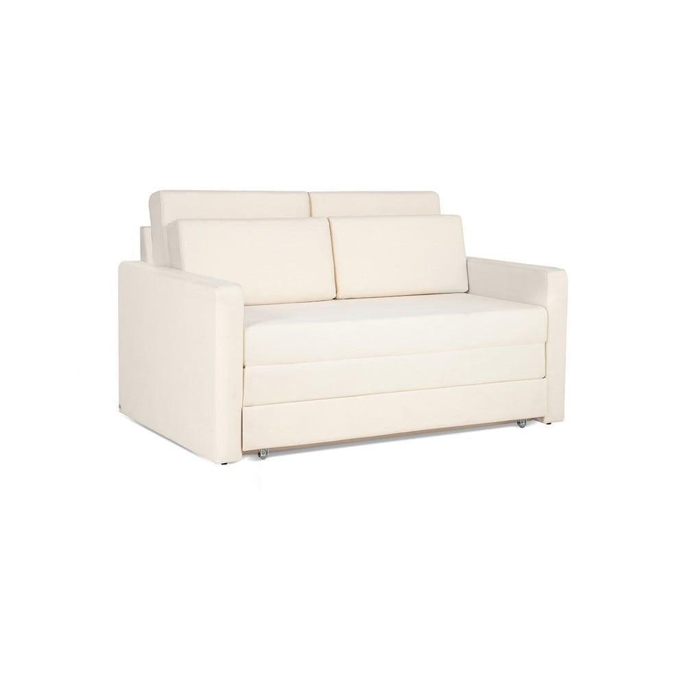 Sofá Cama Castor Casal Salerno Max Suede Bege 2 Lugares