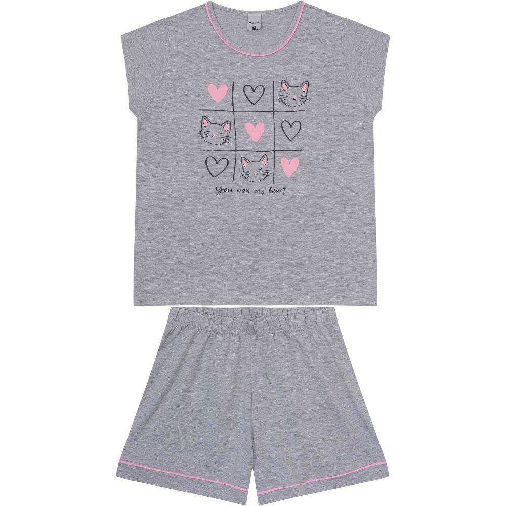 Pijama Manga Curta Feminino Malha Malwee Ref. 120735