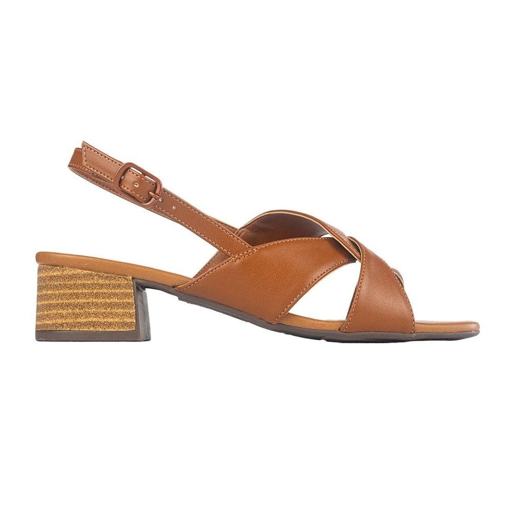 Sandália Anacapri Salto Bloco Tiras Tranchadas