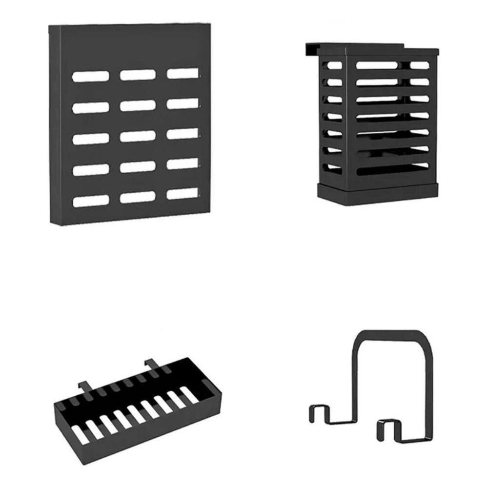 Rack Organizador Escorredor De Louças Com Porta Decoteam Preto 85X28x80