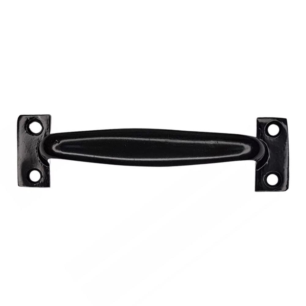 Puxador Tipo Alça de Aço P/ Porta Armário Gaveta 130mm Preto