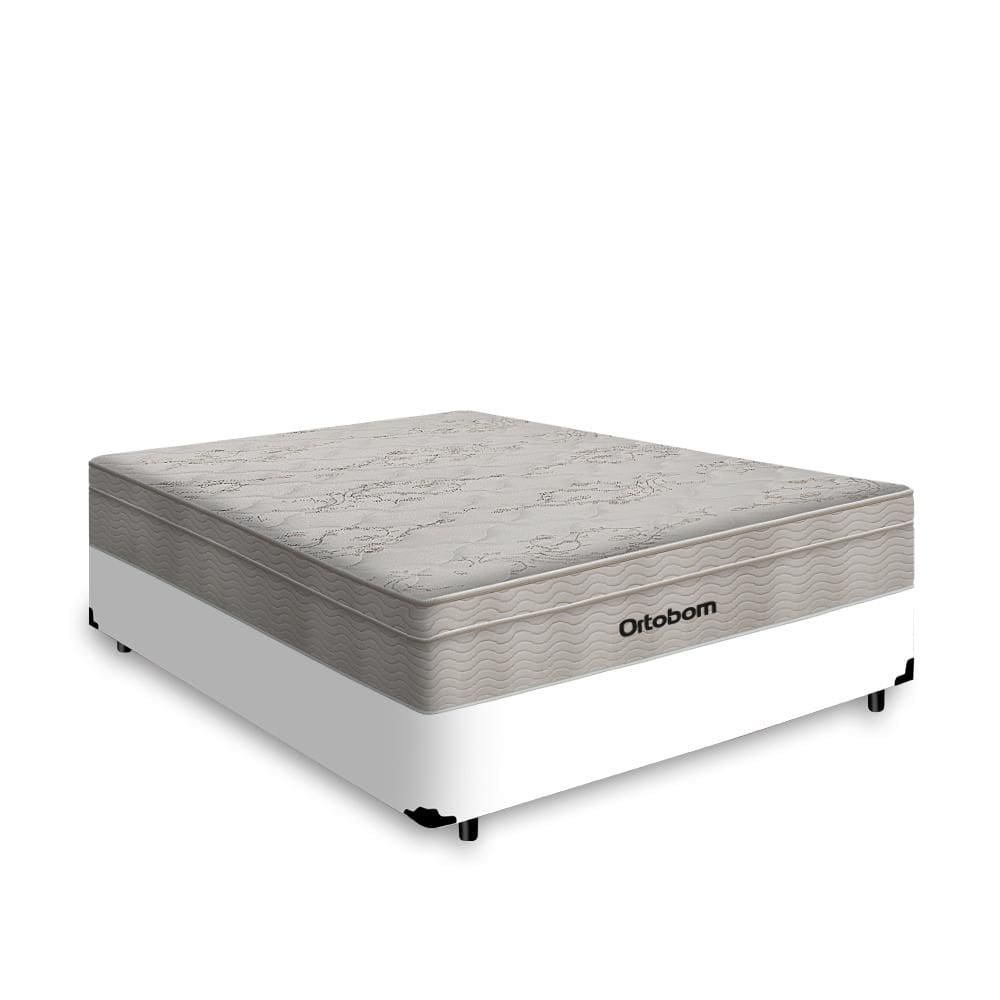 Cama Box Viúva + Colchão De Molas Ensacadas - Ortobom - AirTech SpringPocket 128x188x60cm
