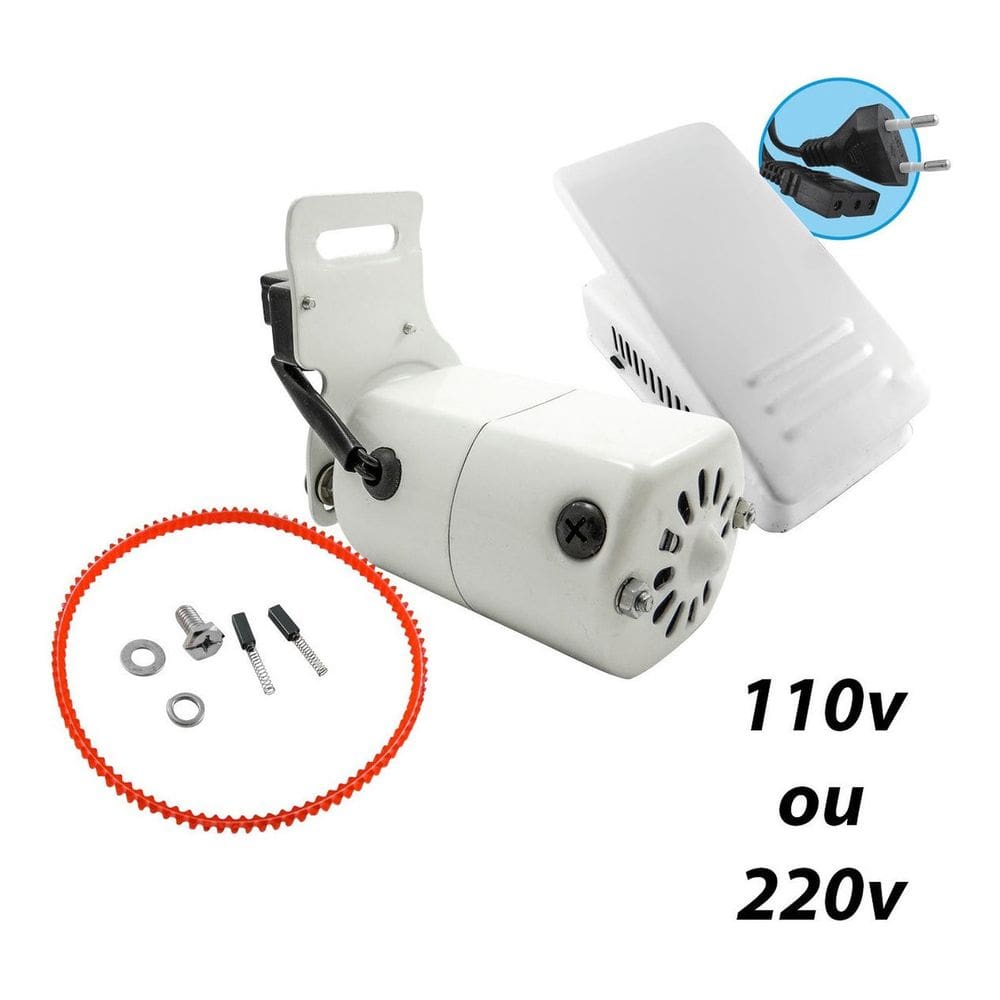 Motor/ Pedal Máquina Costura Doméstica Singer Elgin Branco