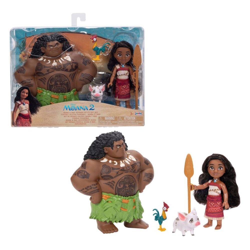 Conjunto Moana 2 Disney Moana e Maui 15cm | Extra