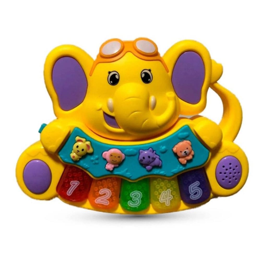 Teclado Infanti Elefante Musical Com Som