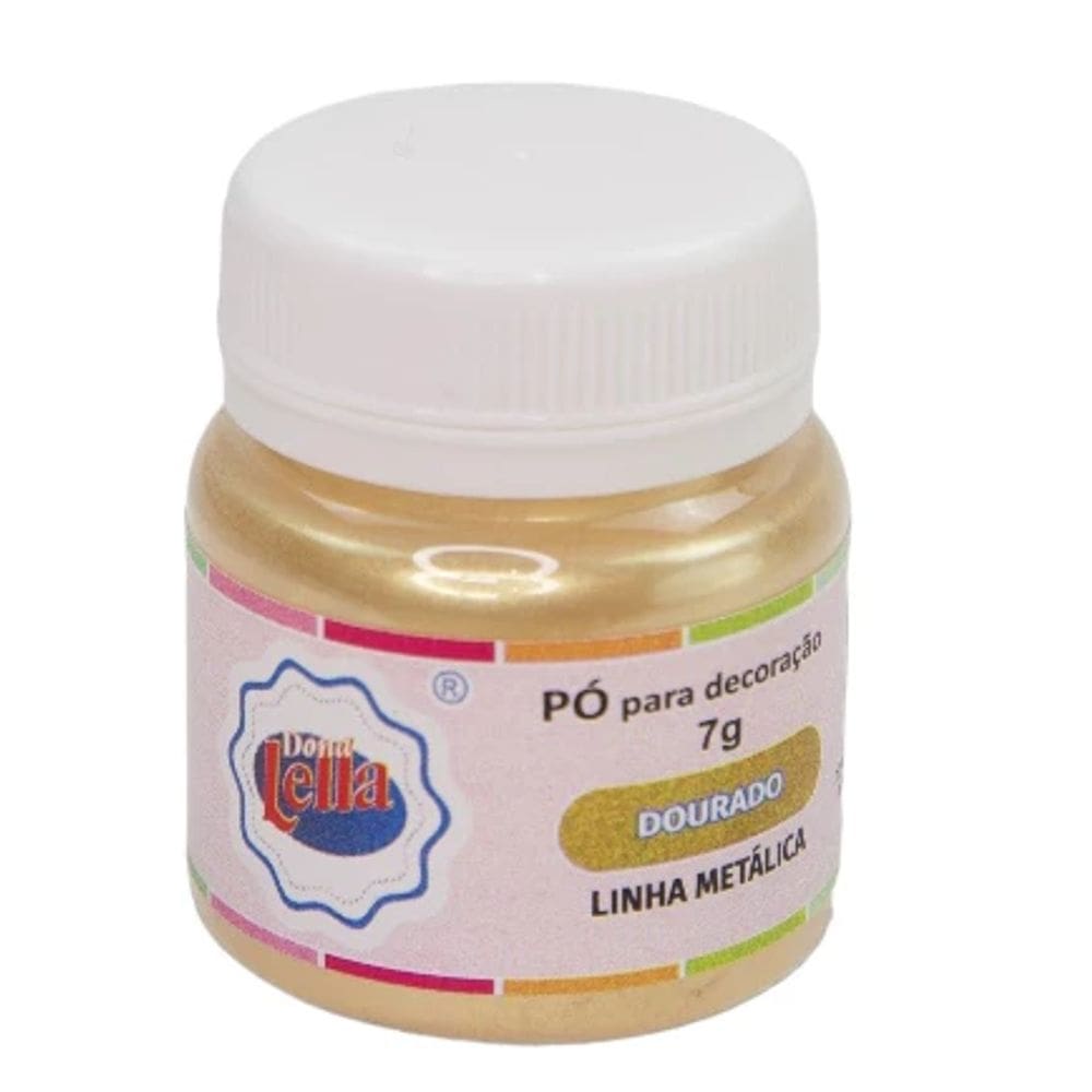 Pó Para Decoração Dourado Metalico 7g Donna Lella