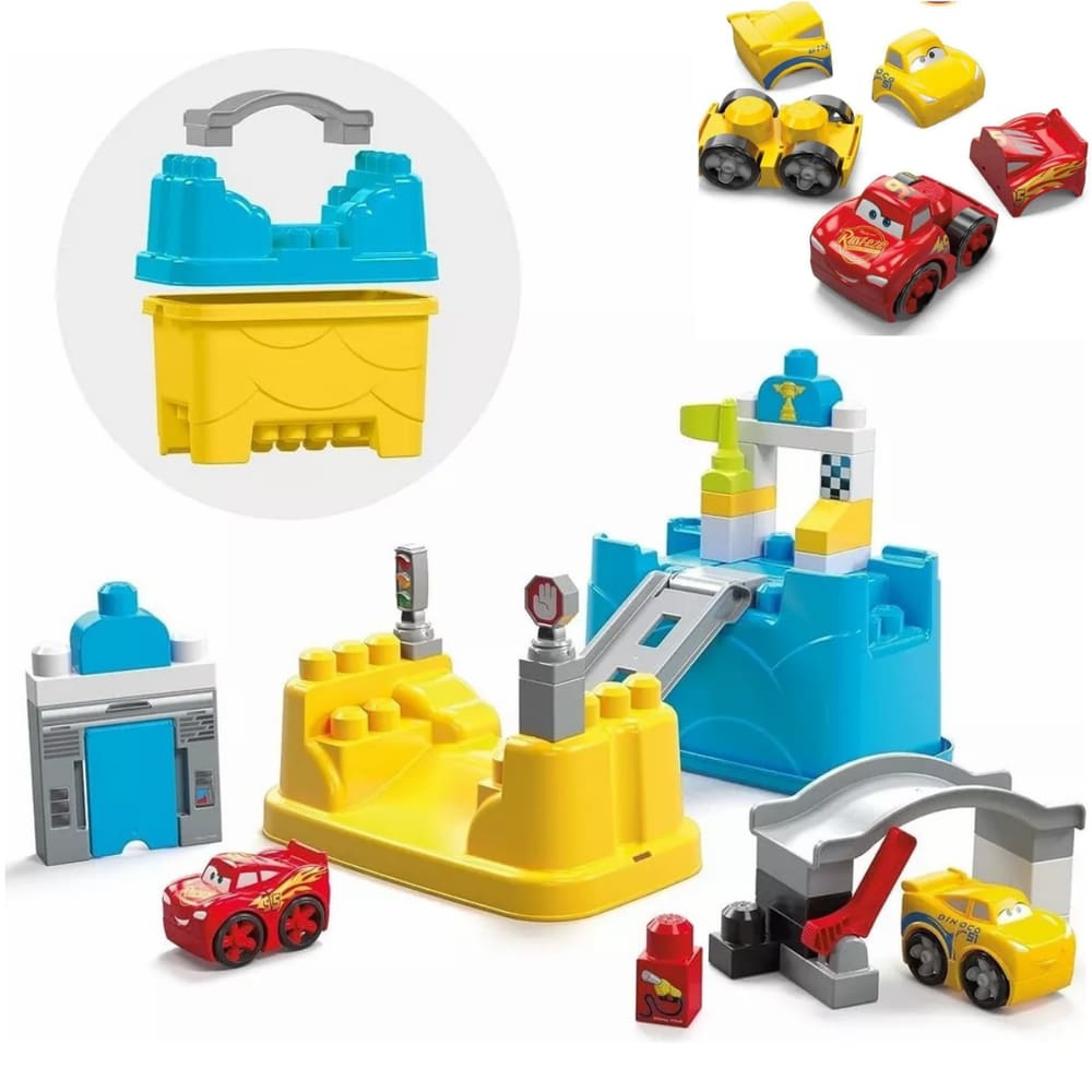 Conjunto Mega Bloks Carros Aventura das Corridas Do Mcqueen