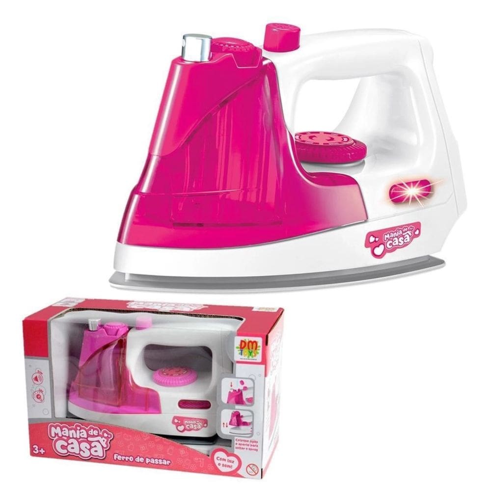 Ferro De Passar Roupa Infantil Com Luz E Som 6670 Dm Toys