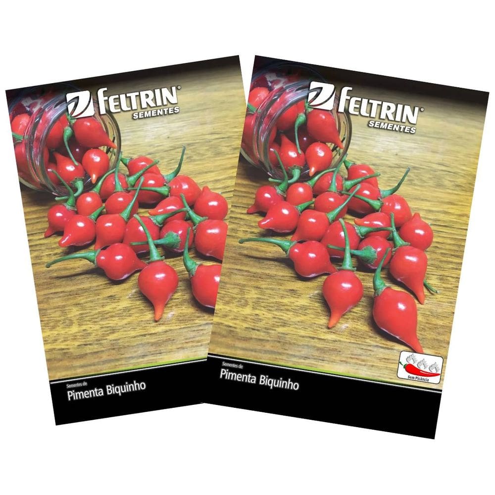2X Sementes de Pimenta Biquinho (Vermelha) FELTRIN