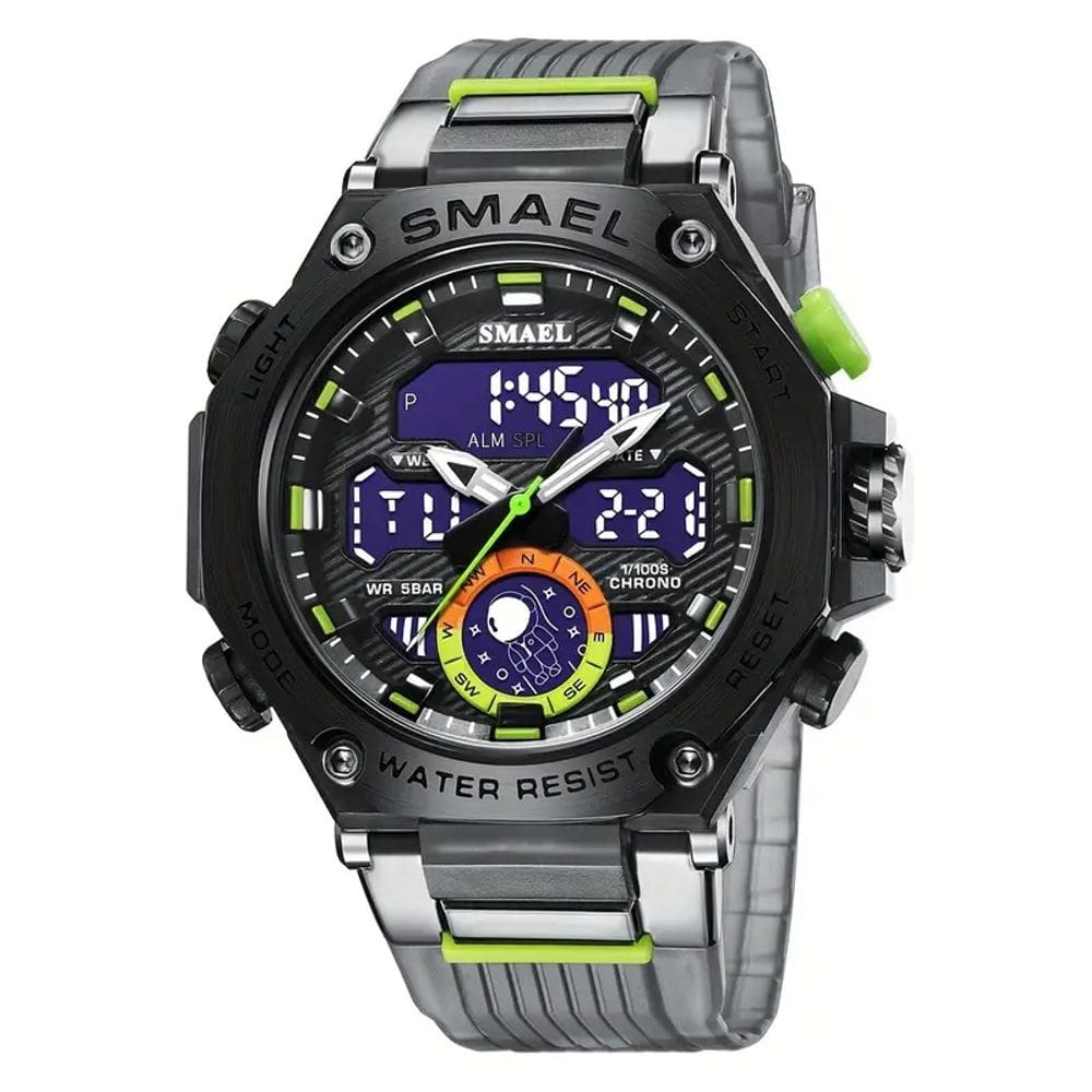 Relógio Smael Esportivo 8069 Cinza Transparente