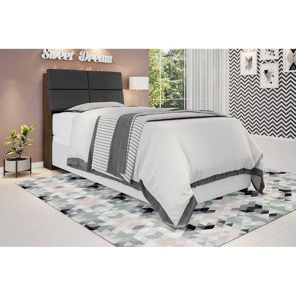 Cabeceira box Solteiro 0,88 Isis Malbec Painel Class 013 - Framar Móveis