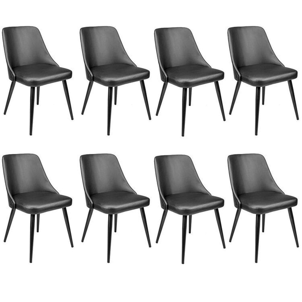 Kit com 8 Cadeiras para Sala de Jantar Bárbara Preto