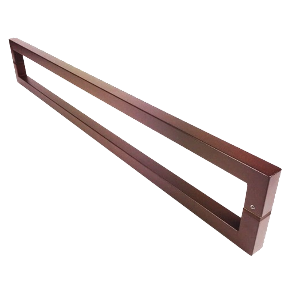 Puxador Portas Duplo Aço Inox Padrão Corten Slin 30 cm para portas: pivotantes/madeira/vidro temperado/porta alumínio e portões