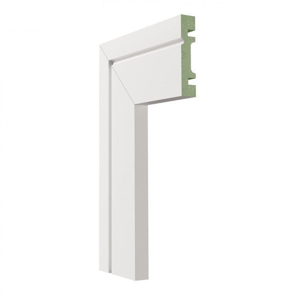 Kit com 5 Barras Guarnição Mdf 703 Moldufama 15mmx7cm Metro Linear 12m Branco