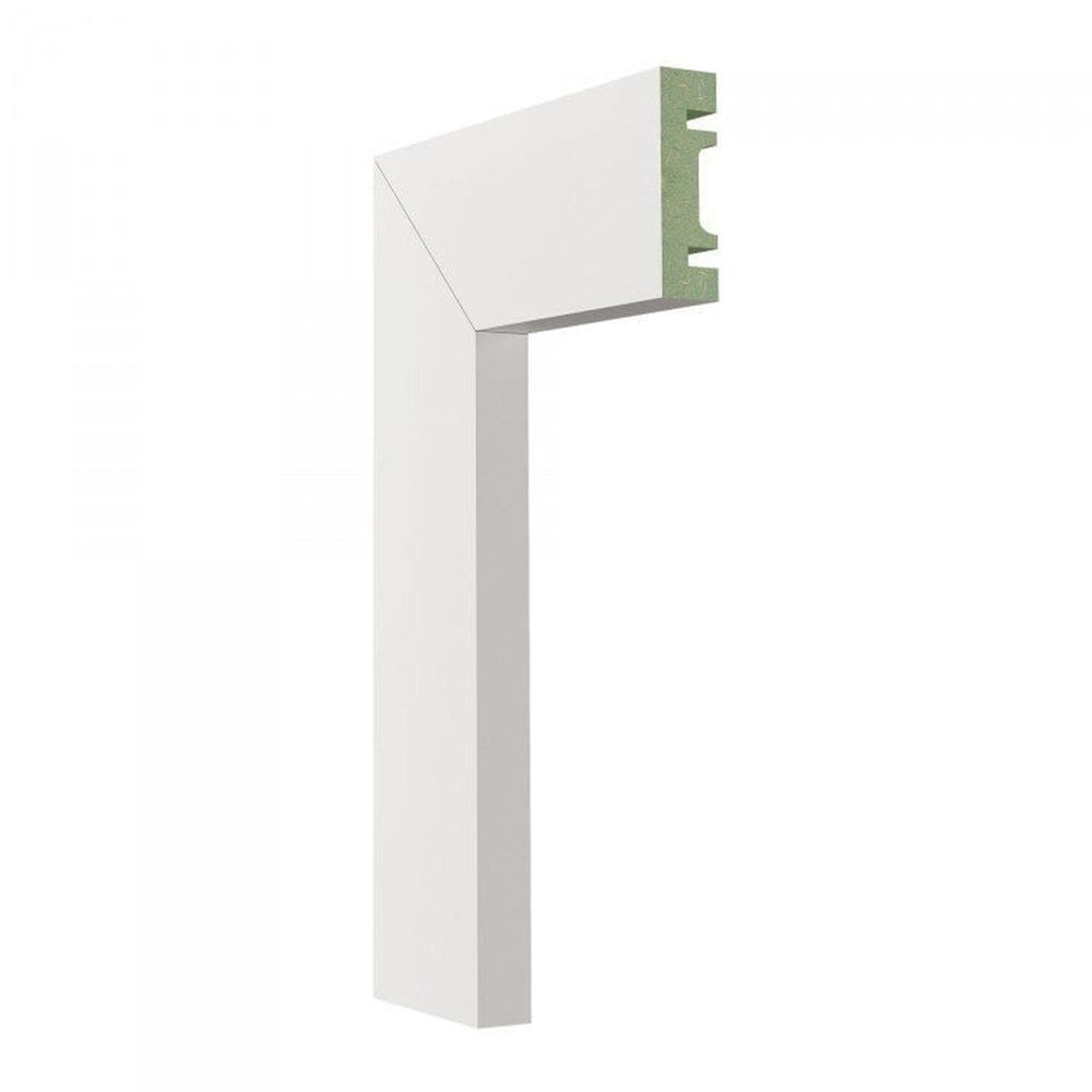 Kit com 5 Barras Guarnição Mdf 501 Moldufama 15mmx5cm Metro Linear 12m Branco