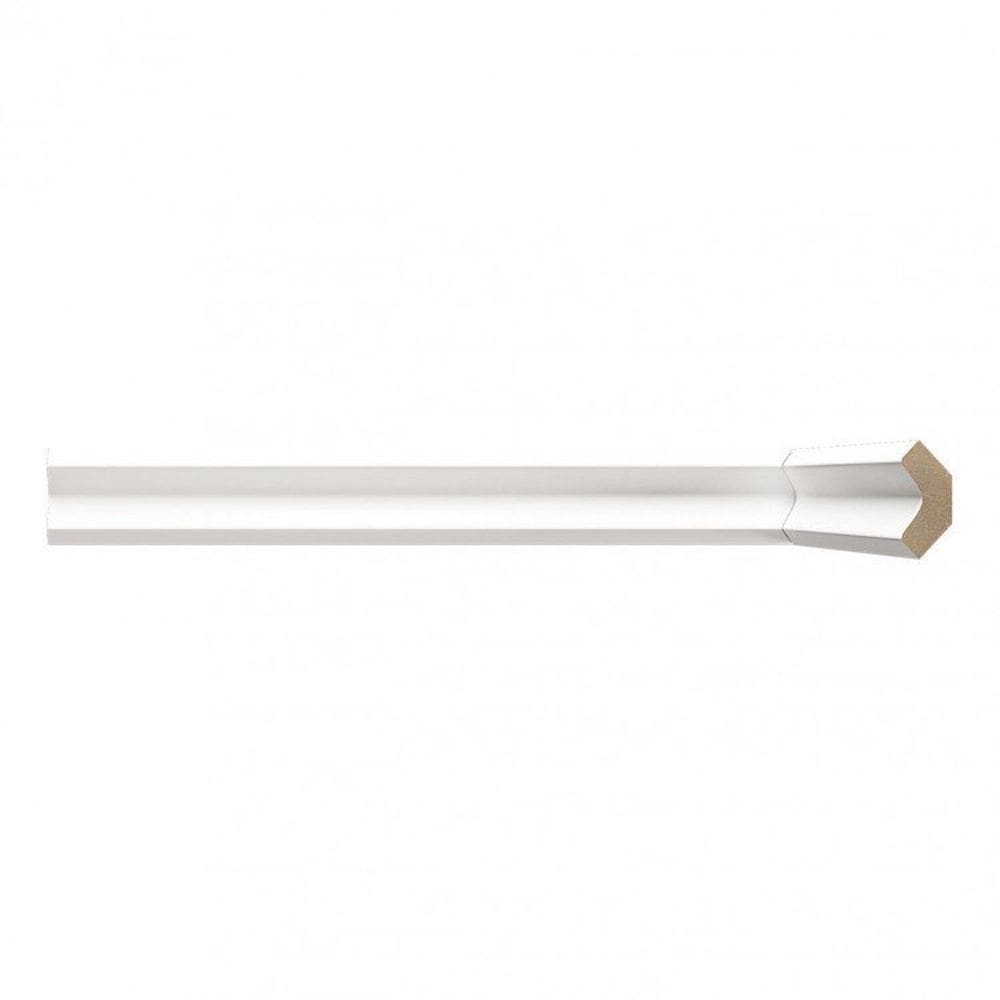 Kit com 10 Barras Arremate Mdf 280 Moldufama 12mmx2,8cm Metro Linear 24m Branco