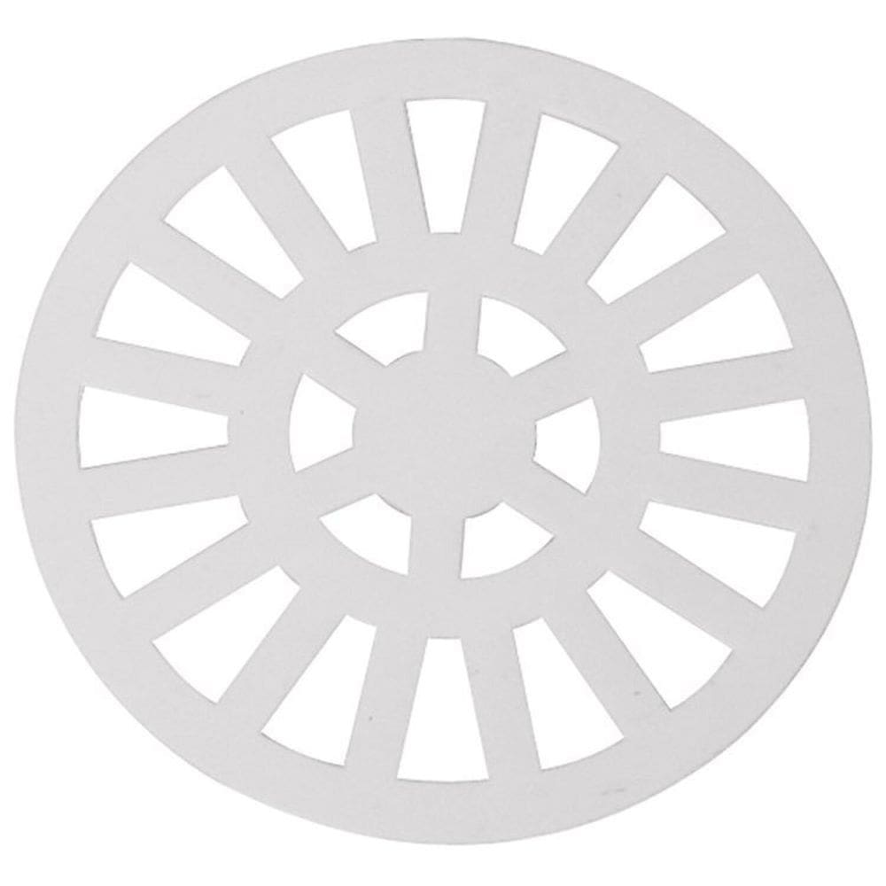Kit 5 Grelha Redonda com Diâmetro de 9,7cm em PVC Astra Branco