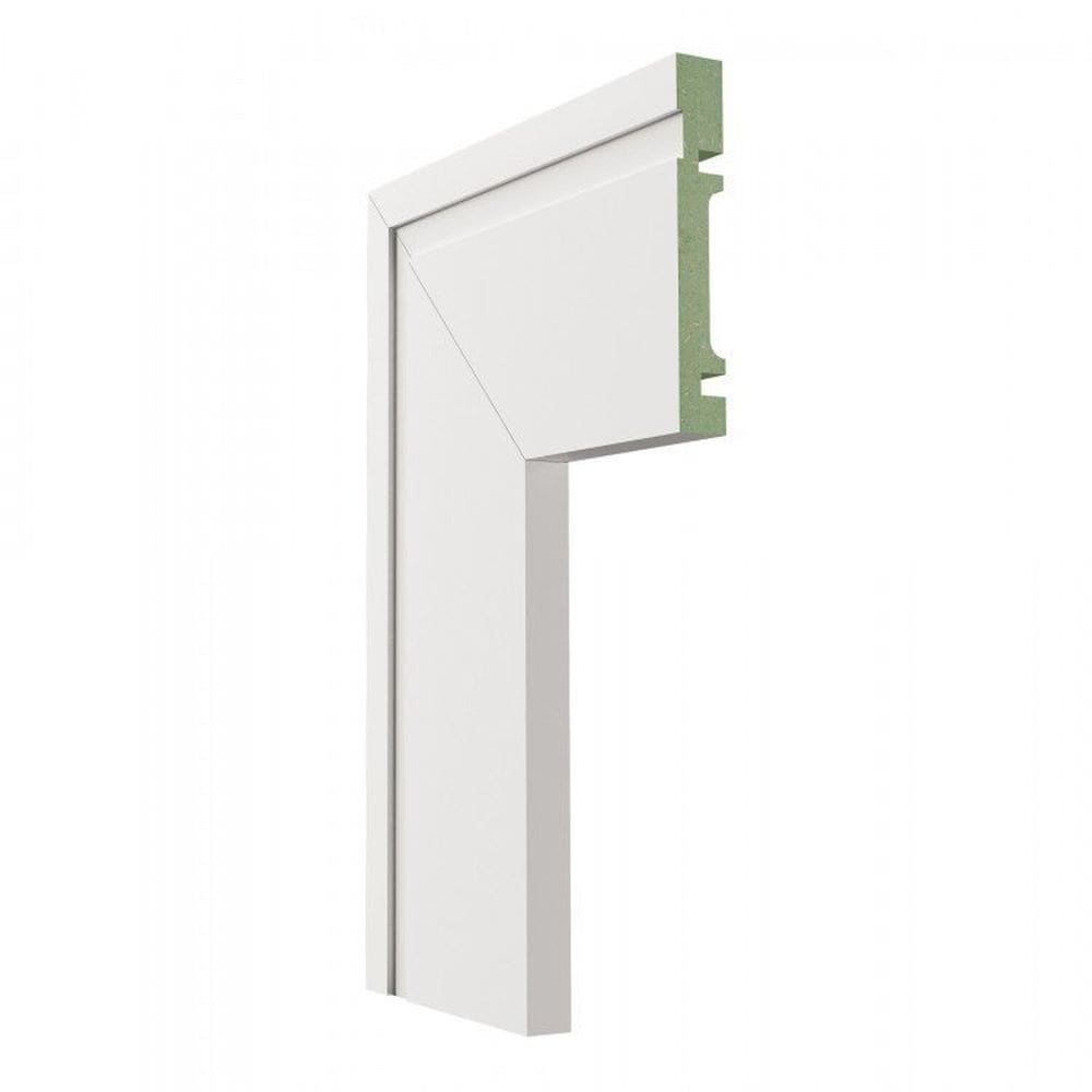 Kit com 20 Barras Guarnição Mdf 1002 Moldufama 15mmx10cm Metro Linear 48m Branco