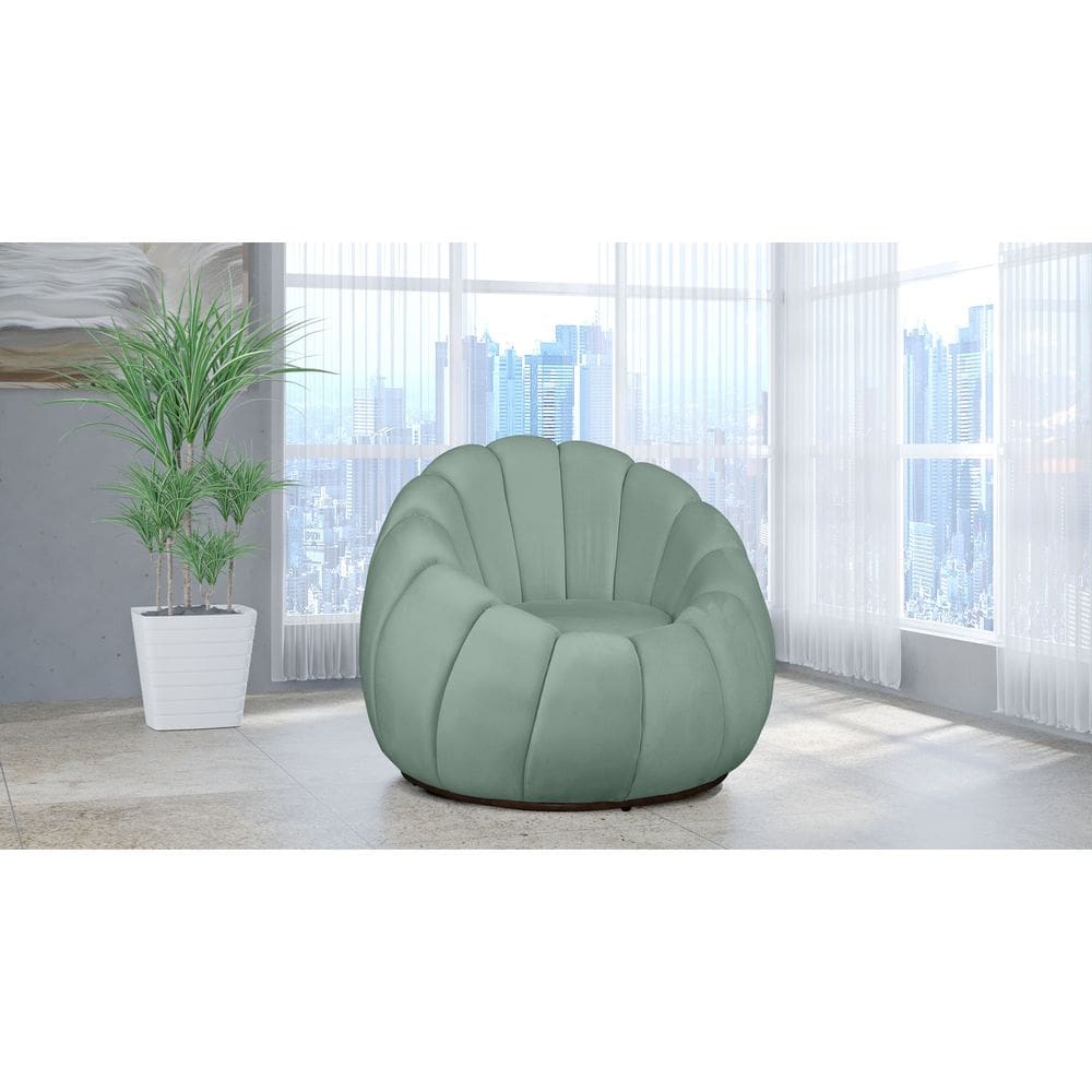 Poltrona Decorativa Concha Veludo Acqua - Londrilar